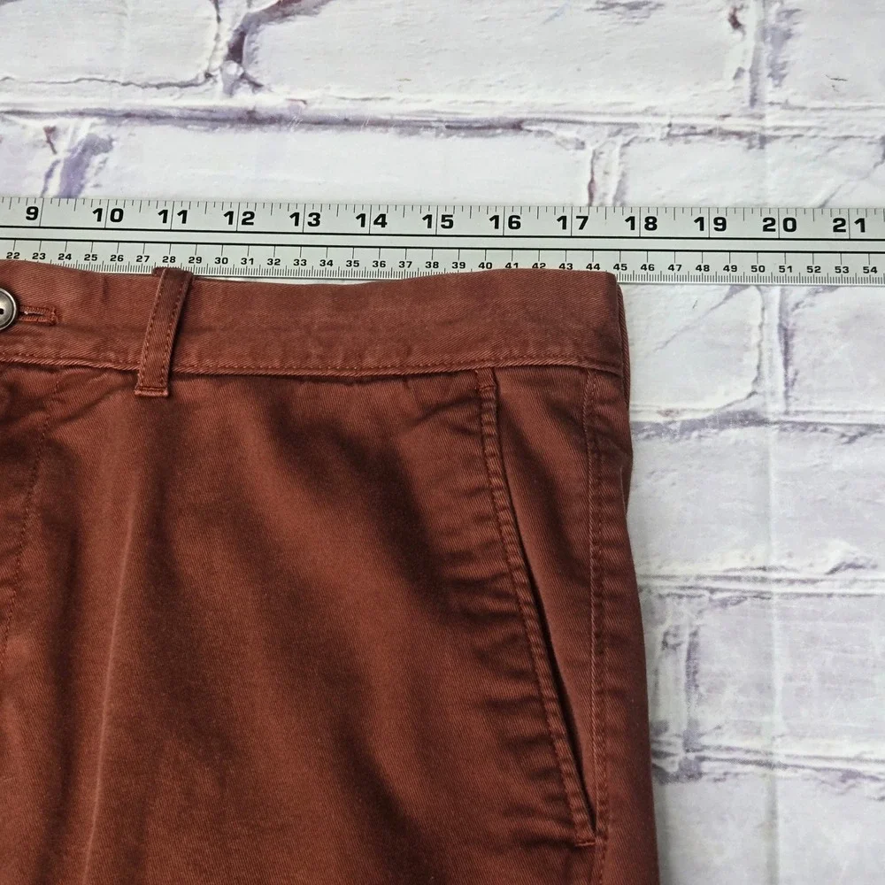 J.Crew Chino Pants Brown Flex Slim Re-Imagined Casual Dress Golf Mens 34x30